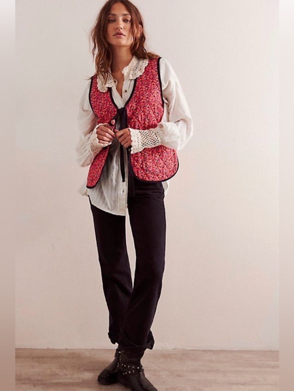 FREE PEOPLE Claudine Vest size extra small